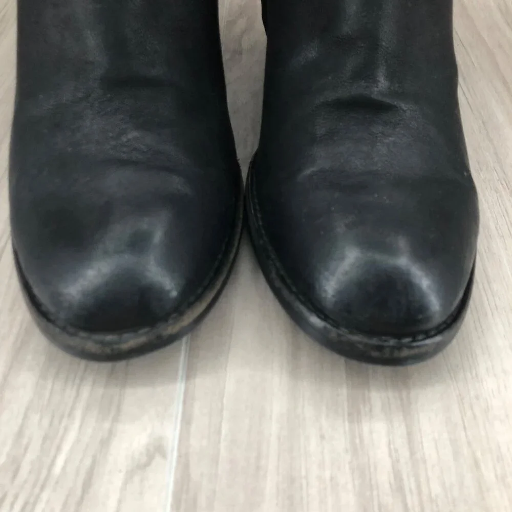 Paul Green Ankle Boots Womens UK 6.5 Aubrey Black Leather Zip Heeled Booties